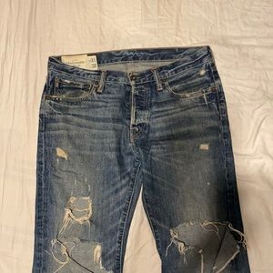 Abercrombie and Fitch ripped jeans  in good used condition. no holes, no stains